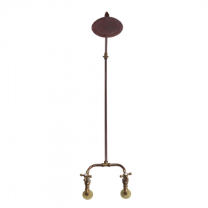 Victorian Side - Small Exposed Shower Mixer - Antique Brass