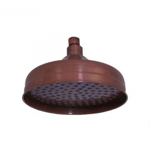 Victorian Side - 200mm Bell Shape Shower Head  - Aged Copper