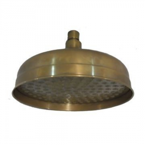 Victorian Side - 200mm Bell Shape Shower Head  - Antique Brass