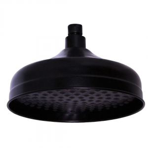 Victorian Side - 200mm Bell Shape Shower Head  - Matt Black
