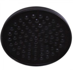 Victorian Side - 150mm Flat Shower Head  - Matt Black