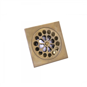 Victorian Side - Shower Waste   - Antique Brass