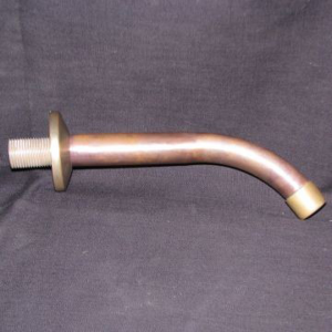 Wall Mounted Victorian Side -  Spout 22mm In Diameter With Aerator And Backing Plate  Antique Brass