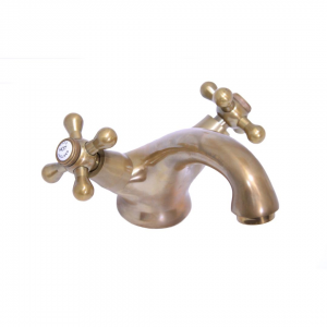 Victorina Side - Victoriana Basin Mixer - Antique Brass