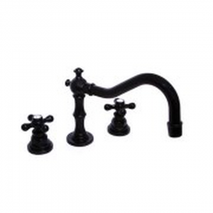 Victoriana Victorian Side -  Mixer 3-Hole Deck Mounted Matt Black