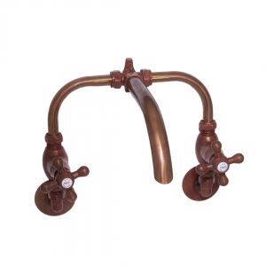 Victorian Side - Wall Mounted Basin Combo - Aged Copper