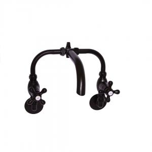 Vic-Side - Victorian Side -  Mixer, 2 Handle, Wall-Mounted - Matt Black