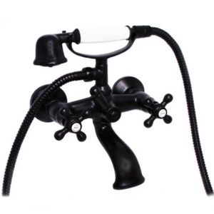 Piller Mounted Bath Mixer - Matt Black